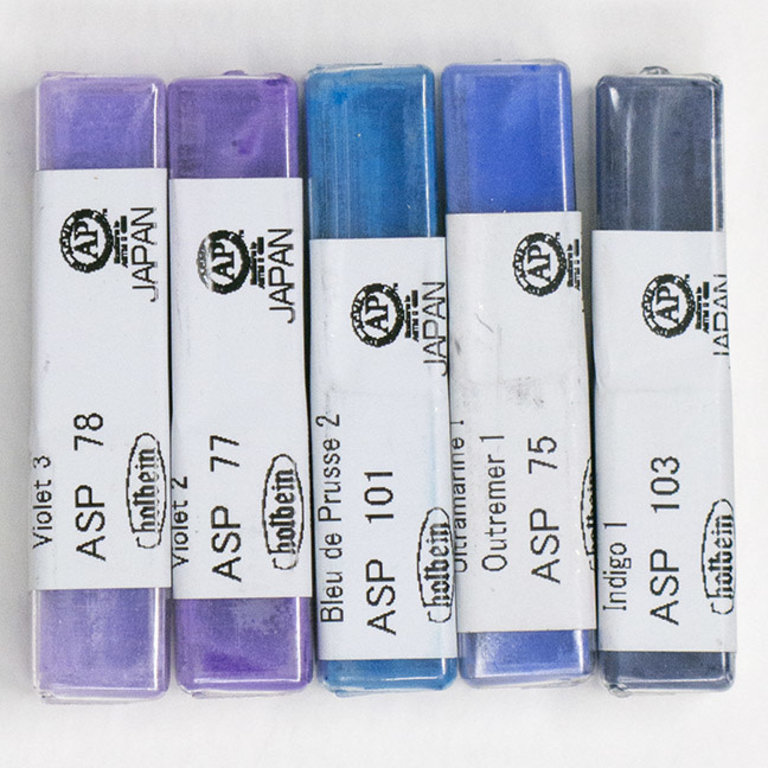 HK Holbein Artist Materials Blue - Violet Colours - Holbein Soft Pastel Singles