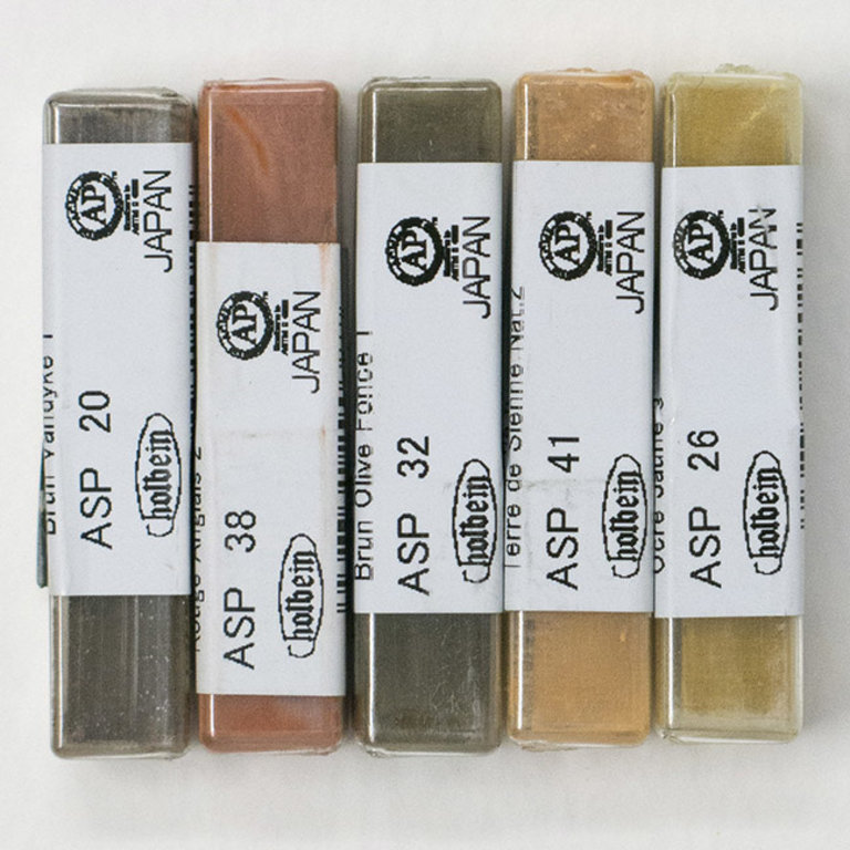 HK Holbein Artist Materials Earth Tone Colours - Holbein Soft Pastel Singles