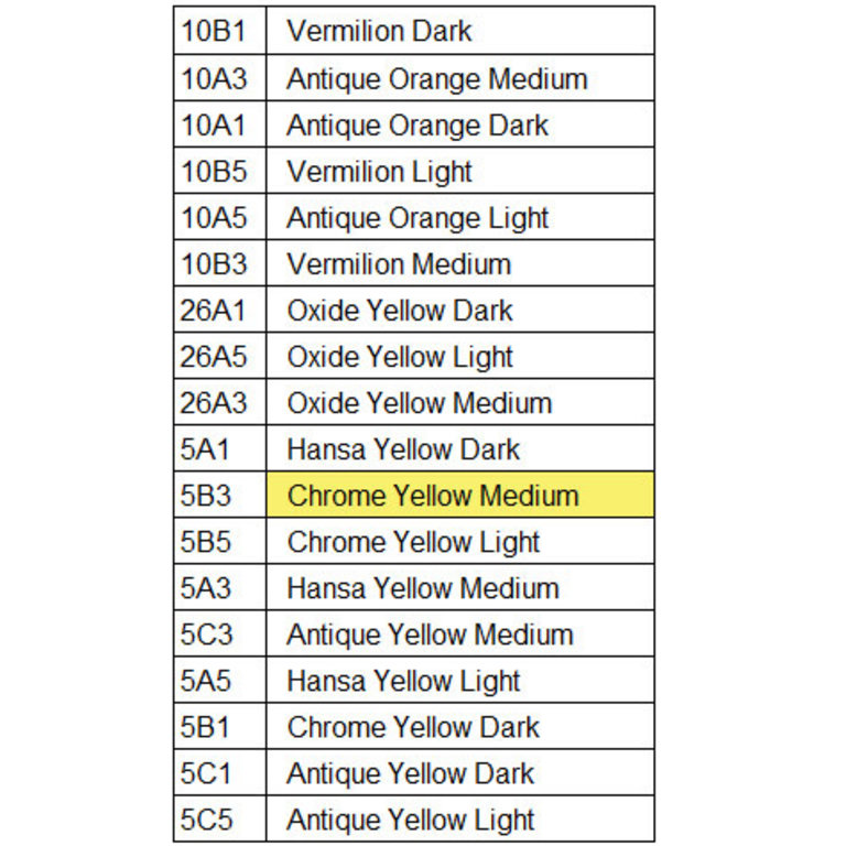 HK Holbein Artist Materials Yellow - Orange Colours of Holbein Oil Pastel Singles