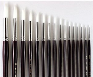 HJ SERIES 970 White Taklon® Brush - Round | ARTiculations