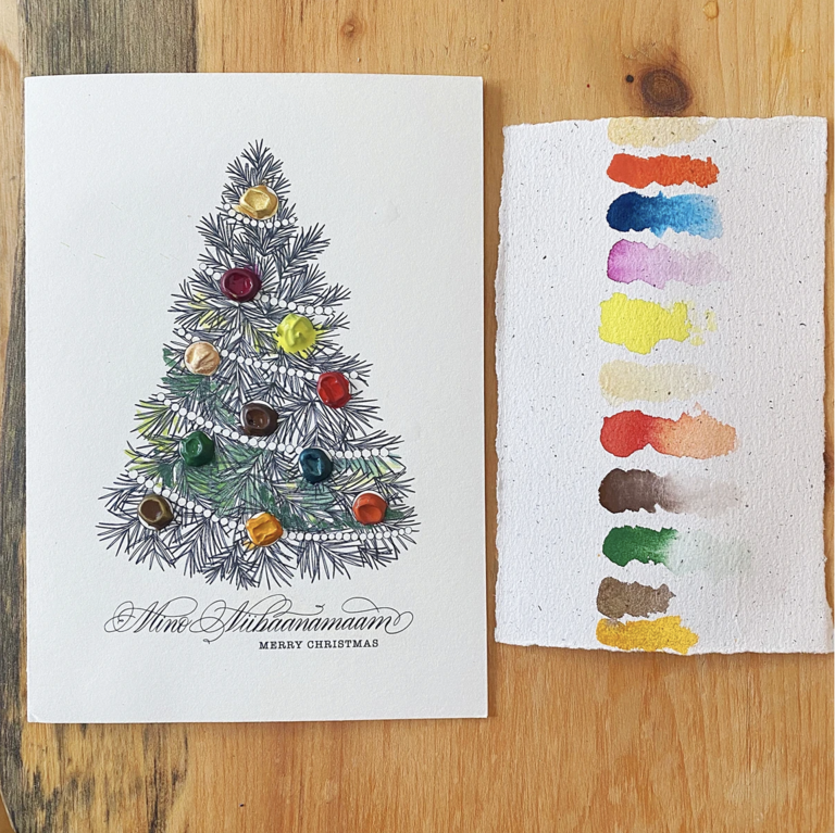 BEAMPAINTS BEAM  Painty Christmas Cards! Bright Pine