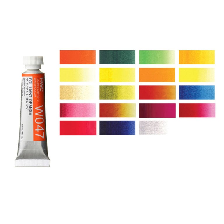 Holbein Artists' Watercolors 15ml Cadmium Red Orange