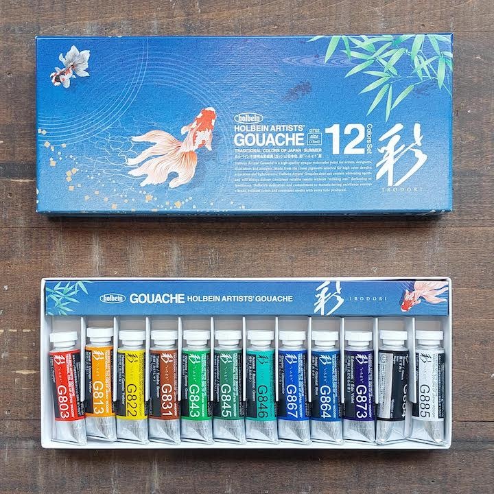 Holbein Irodori Sets - 12 Colours in 15ml Tubes G752 Summer Set ...
