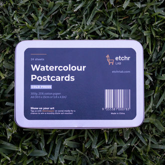 Etchr Lab Etchr Watercolour Postcards A6 - Tin of 24
