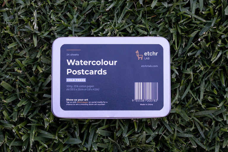 Etchr Lab Etchr Watercolour Postcards - 24 Pieces in Tin (A6)