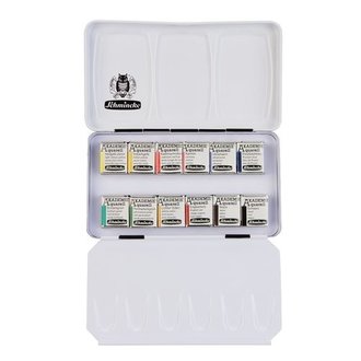 Schmincke Schmincke Akademie Aquarell Metal Set Compact - 12 x 1/2 pans