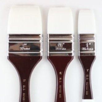 Heinz Jordan White Taklon 920  Large Flat Wash Brush - 1 1/2" Heinz Jordan White Taklon 920  Large Flat Wash Brush - 1 1/2"