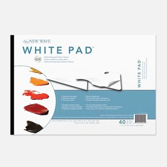 New Wave Disposable White Paper Palette Pad - 11x16