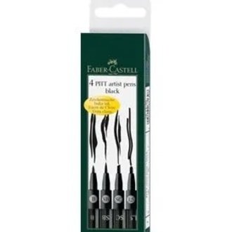 Faber-Castell Faber-Castell PITT Artist Pen 4 pack - Black