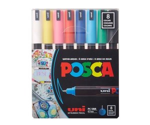 Uni Posca Paint Marker PC-1MR - Extra Fine Point - 8 Color Set