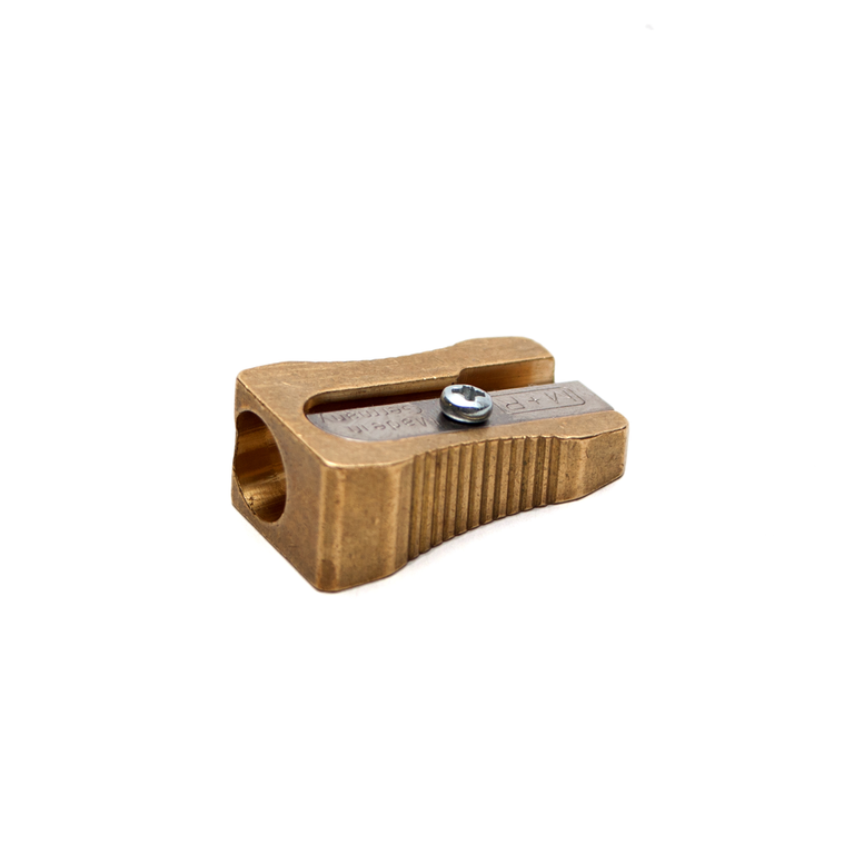Mobius & Ruppert Brass Wedge Single Hole Sharpener