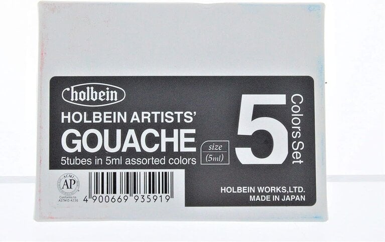 HK Holbein Artist Materials Holbein Artists' Gouache - Set of 5 Foundation Colours - 5 ml