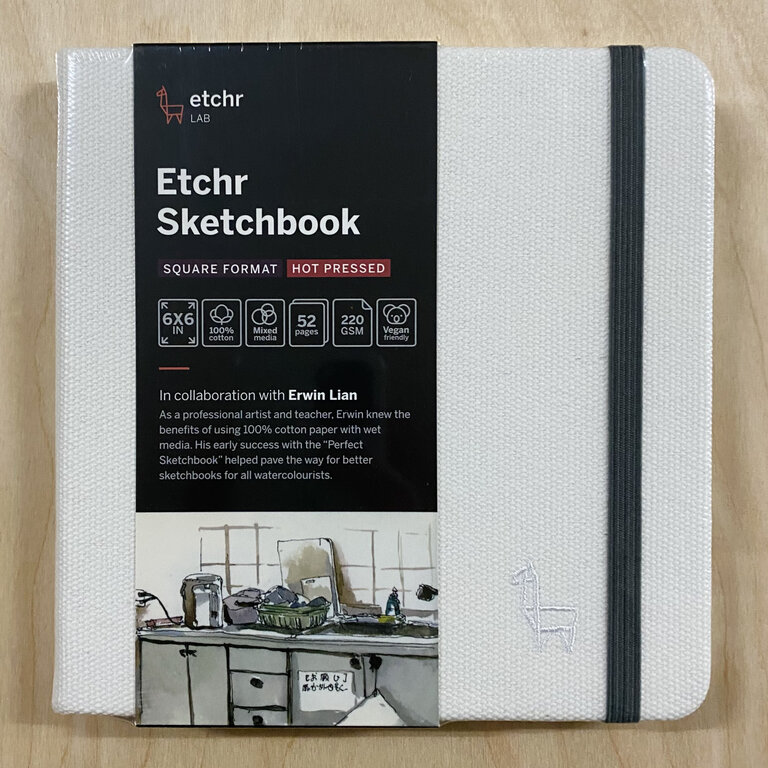 Etchr Lab Etchr Portrait Sketchbook Hot Press 100% Cotton