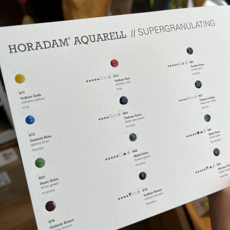 Schmincke Horadam Aquarell Dot Card 24 - Supergranulating