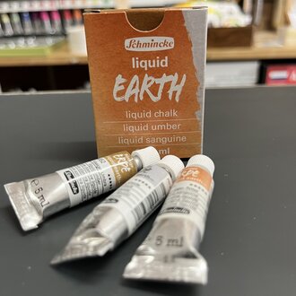 Schmincke Liquid Earth - Chalk, Umber, Sanguine - 3x5ml