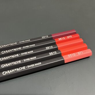Caran d'Ache Caran d'Ache Museum Aquarelle Watercolour Single Pencils - Red - Pink