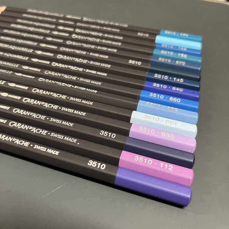 Caran d'Ache Caran d'Ache Museum Aquarelle Watercolour Single Pencils - Blue - Violet