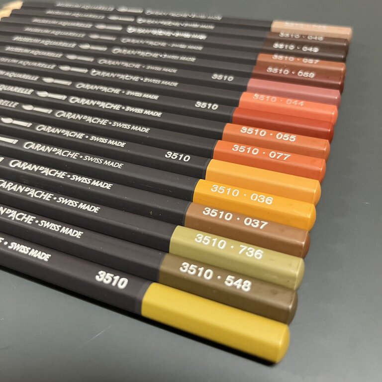 Caran d'Ache Caran d'Ache Museum Aquarelle Watercolour Single Pencils - Earth Tone