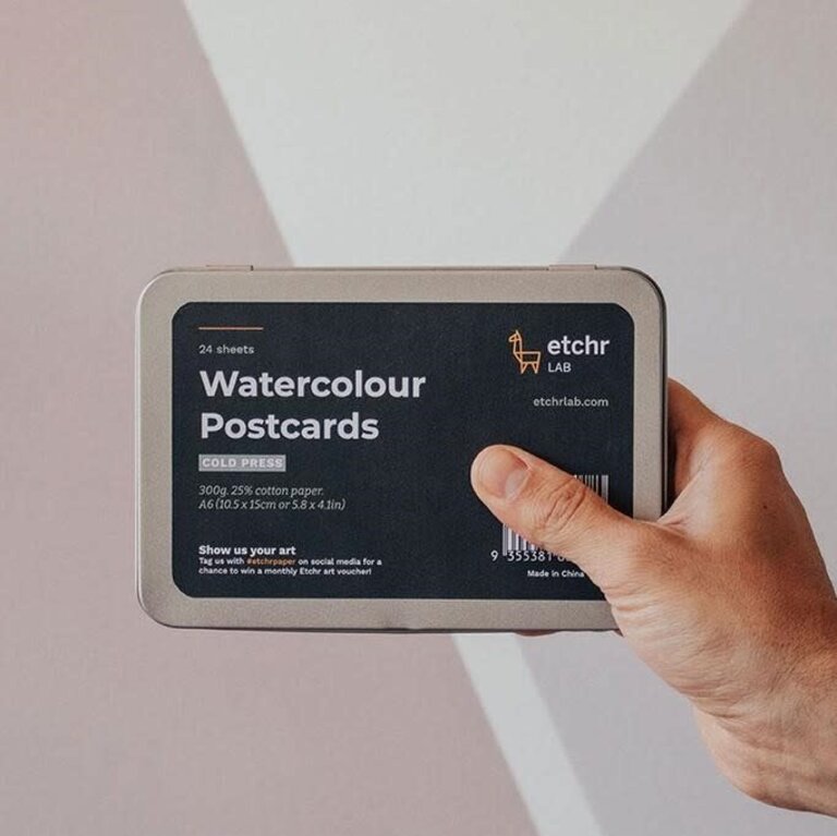 Etchr Lab Etchr Watercolour Postcards A6 - Tin of 24