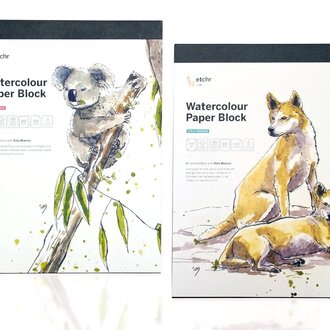 Etchr Lab Etchr Watercolour Paper Block - 9x12 - 100% Cotton Etchr Lab Etchr Watercolour Paper Block - 9x12 - 100% Cotton