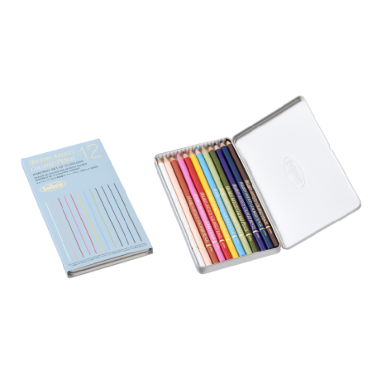 HK Holbein Artist Materials Holbein Artists Colour Pencils 12 - Portrait Set