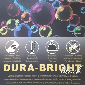 Grafix Dura-Bright Opaque Black .010 Pad - 12 Sheets - 9"x12"