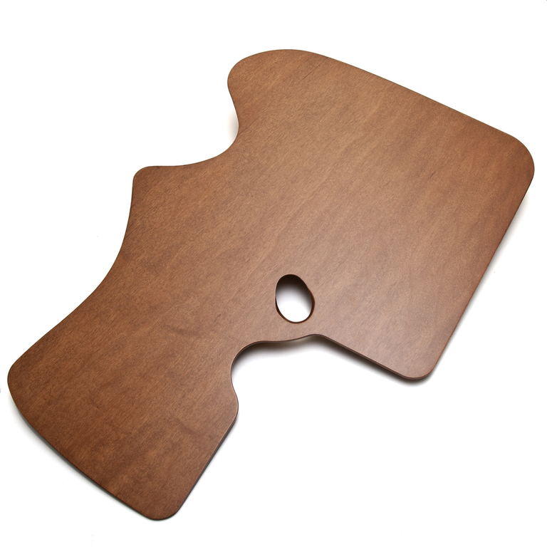 New Wave Maple Wood "Academian" Palette - Held in Right Hand