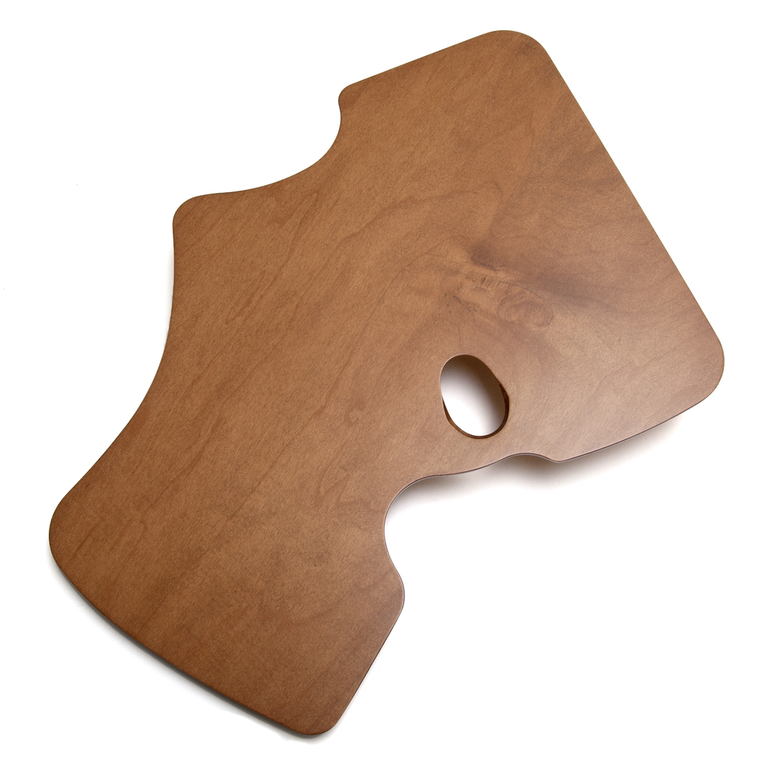 New Wave Maple Wood "Academian Confidant" Palette - Held in Right Hand