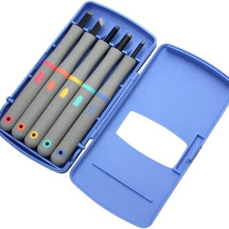 Yoshiharu Mokuhanga Carving Knives Set of 5 - Left Hand