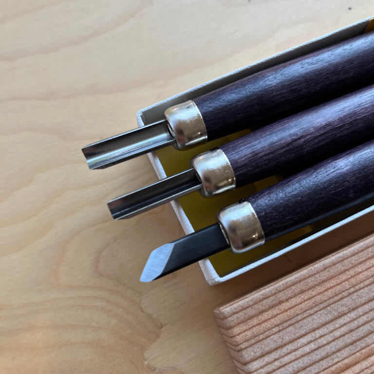 Yoshiharu Wood Carving Knives Set (3 in a box) H-3
