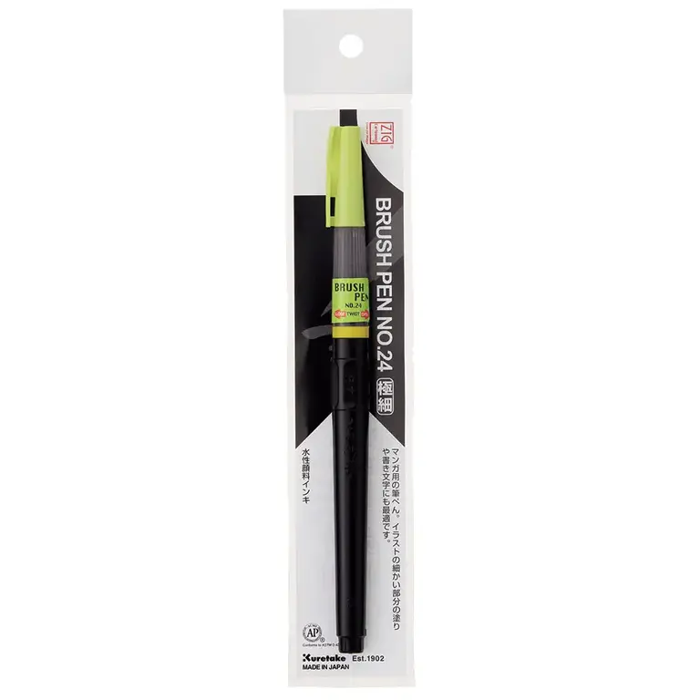 Kuretake Zig Cartoonist Brush Pen No. 24 Small - Black