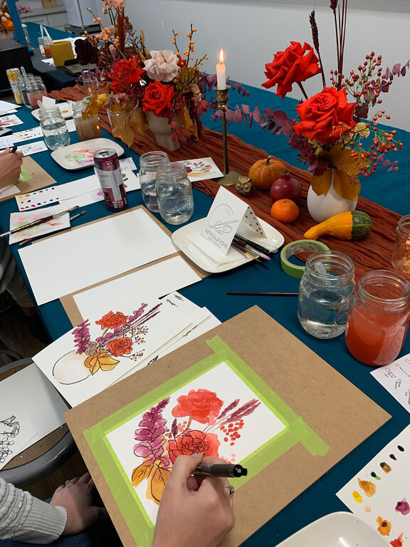 ARTiculations Loose Florals in Ink & Watercolour