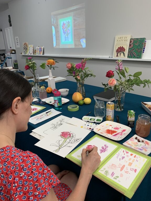 ARTiculations Loose Florals in Ink & Watercolour