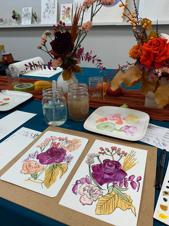 ARTiculations Loose Florals in Ink & Watercolour