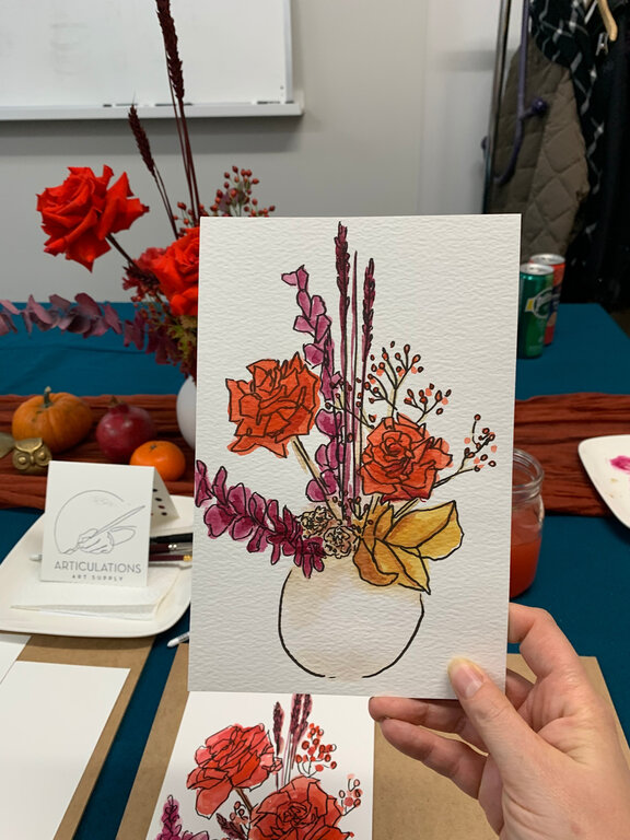 ARTiculations Loose Florals in Ink & Watercolour