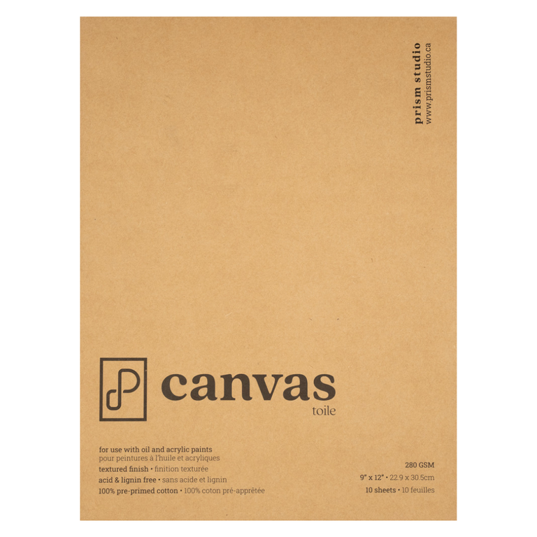 Prism Studio Pre-primed 100% Cotton Canvas Pad - 9" x 12"