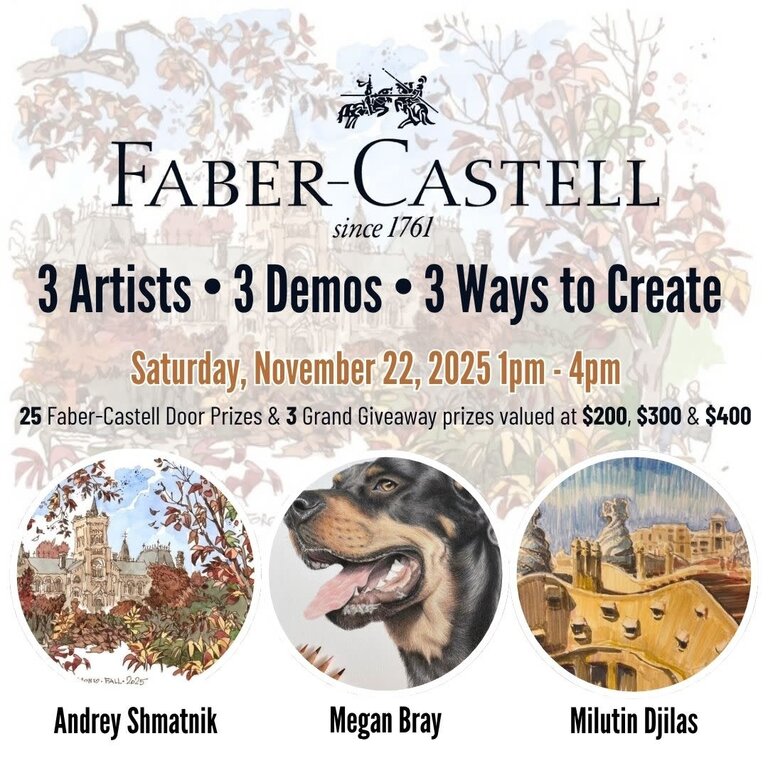 Faber-Castell Live Art Demo  with Faber-Castell | Saturday November 22, 1-4pm