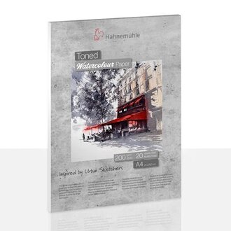 Hahnemuhle Toned Watercolour Pad - Grey - 8.27" x 11.69" - 20 sheets