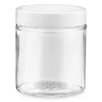 Glass Jar White Lid - 4 oz