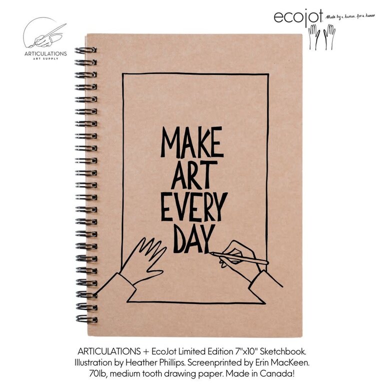 Ecojot Limited Edition 2026 ARTiculations + Ecojot 7x10 Sketchbook with Kraft Cover