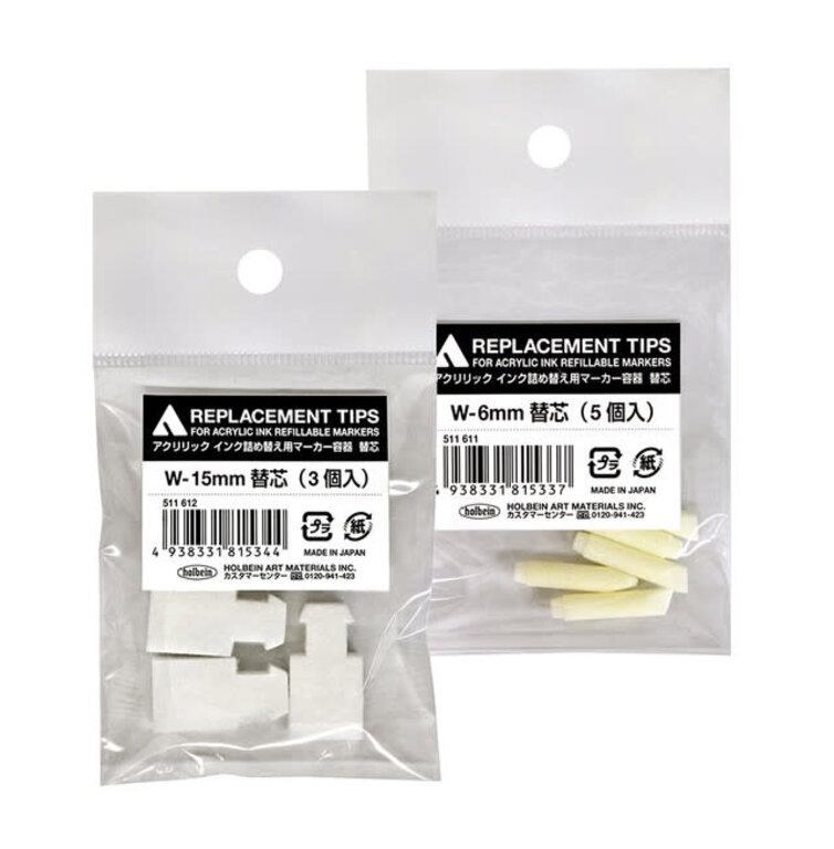 HK Holbein Artist Materials Holbein Acrylic Ink Marker, Replacement Tips