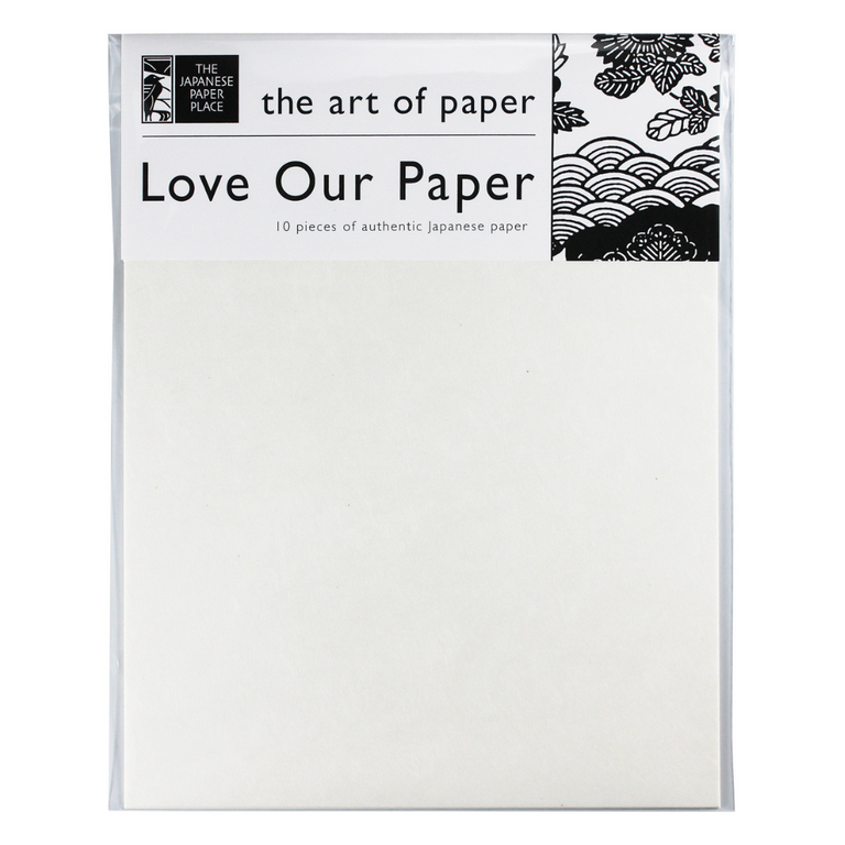 The Japanese Paper Place Love Our Paper Kozuke White - 8.5"x11” (10 pack)