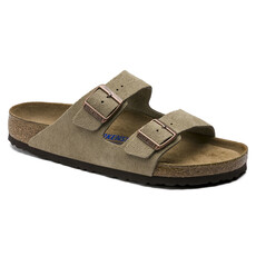 BIRKENSTOCK ARIZONA SOFT FOOTBED SUEDE LEATHER-TAUPE | BEND SHOE CO