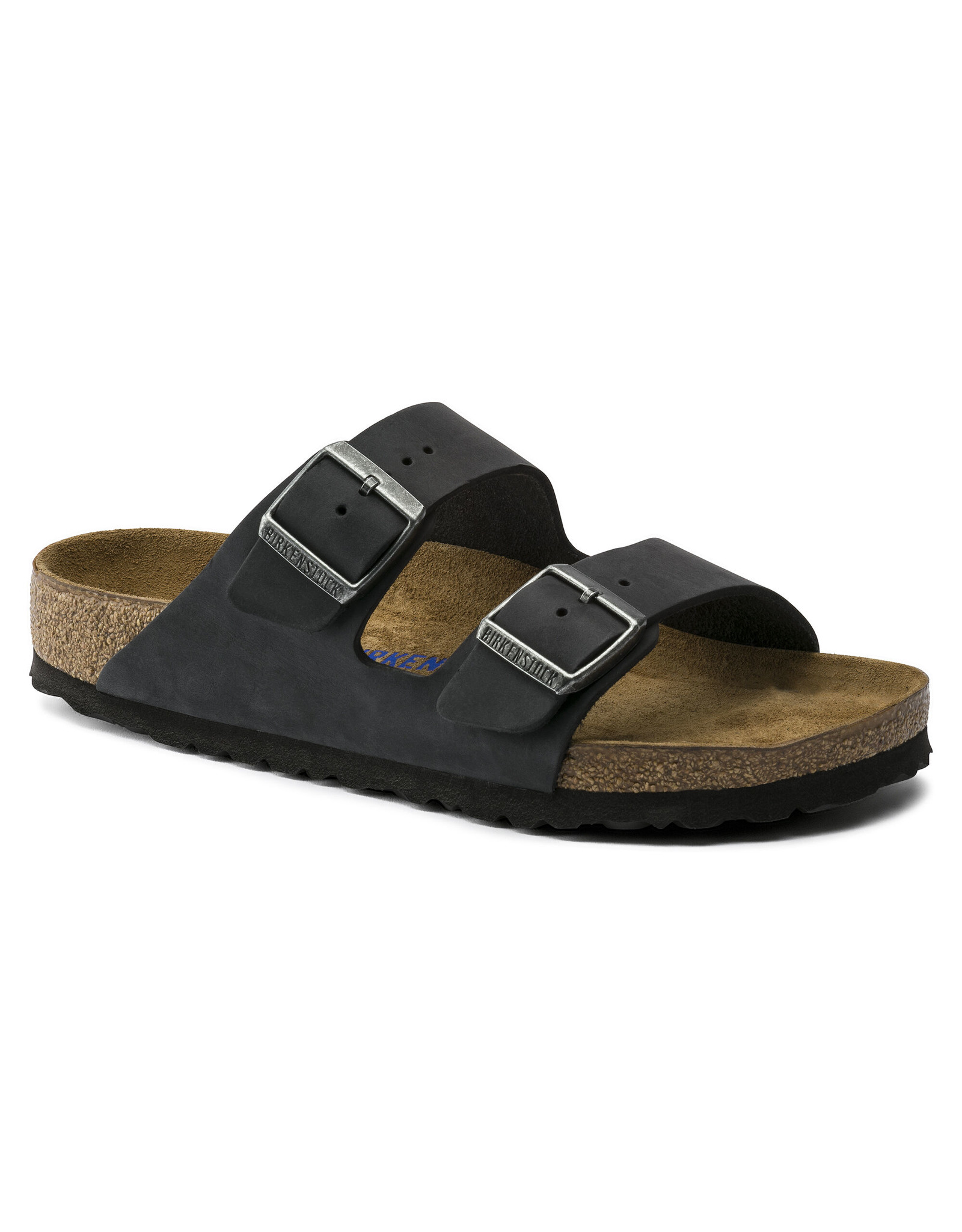 BIRKENSTOCK ARIZONA SOFT FOOTBED OILED LEATHER-BLACK