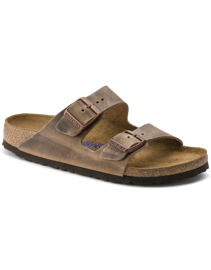 BIRKENSTOCK ARIZONA SOFT FOOTBED OILED LEATHER-TOBACCO BROWN
