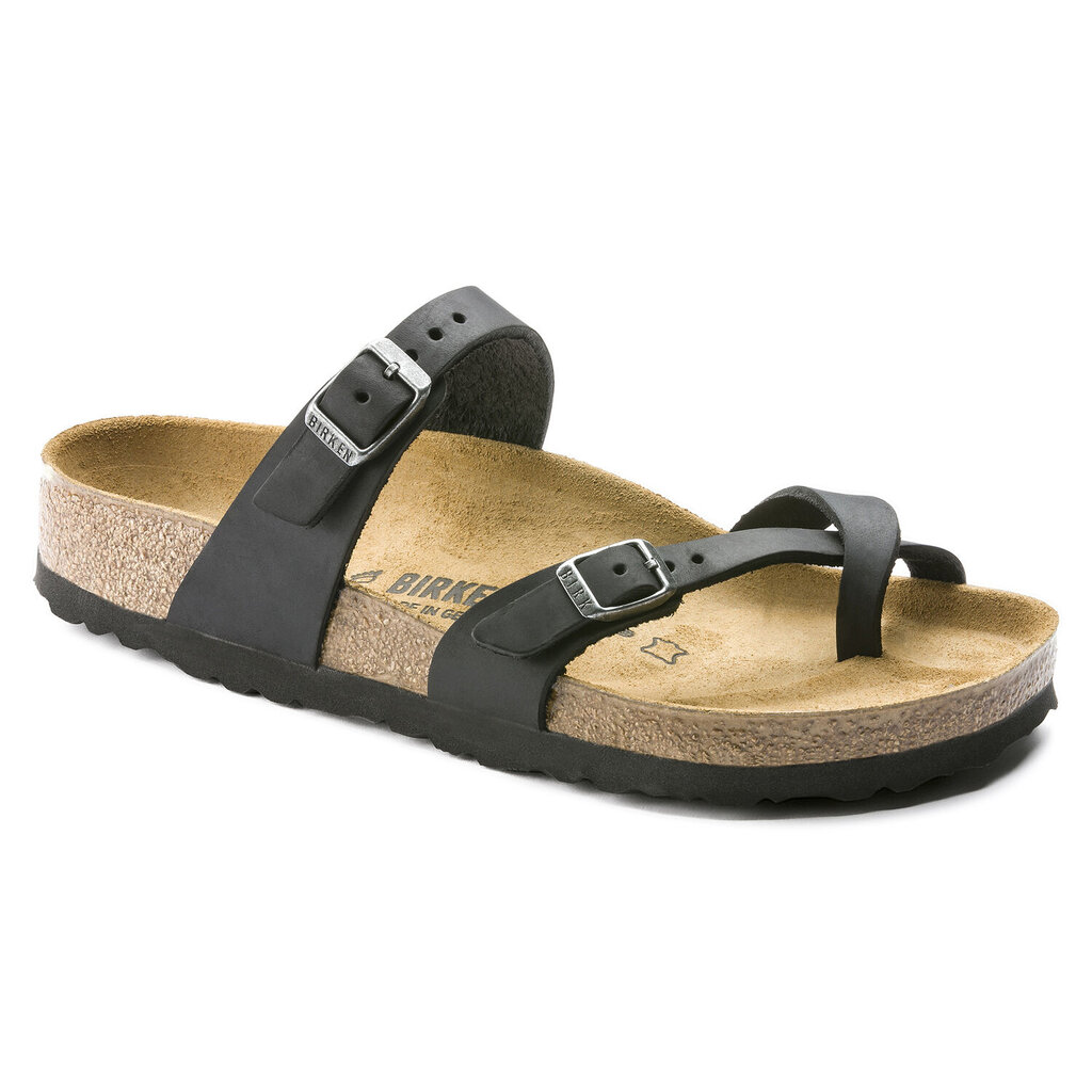 BIRKENSTOCK MAYARI OILED LEATHER-BLACK