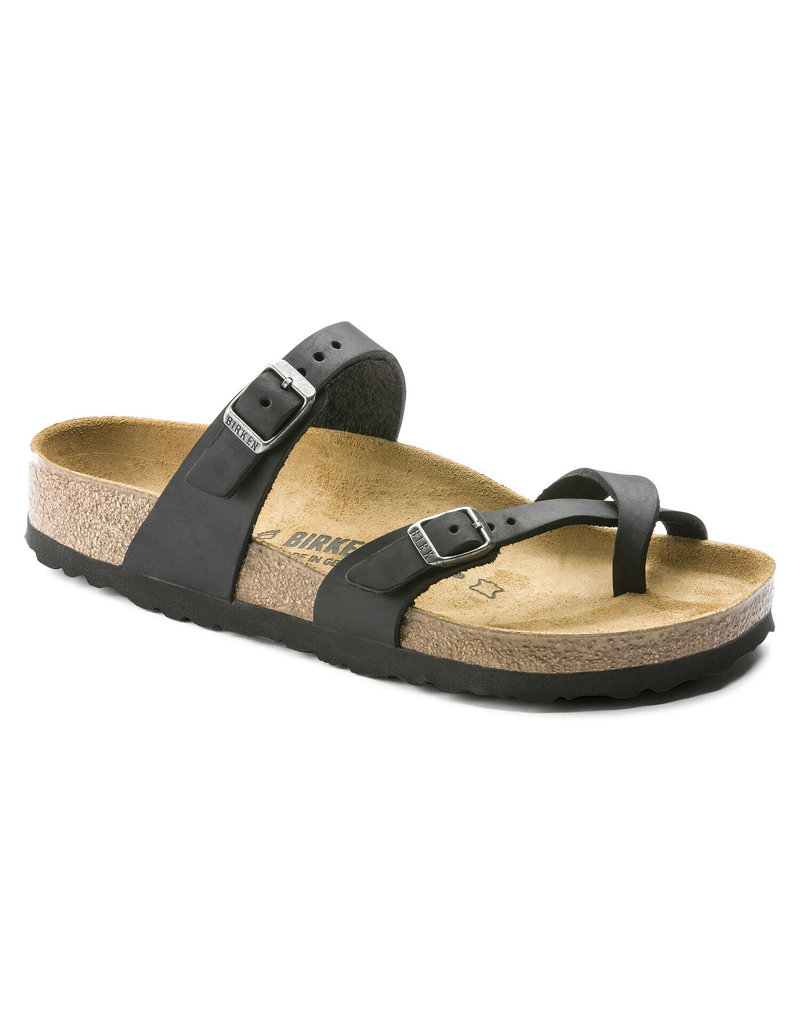 BIRKENSTOCK MAYARI OILED LEATHER-BLACK