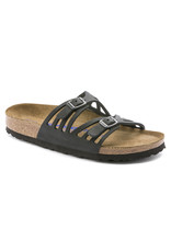 BIRKENSTOCK GRANADA SOFT FOOTBED OILED LEATHER-BLACK