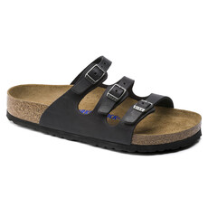 BIRKENSTOCK FLORIDA SOFT FOOTBED OILED LEATHER-BLACK - BEND SHOE CO