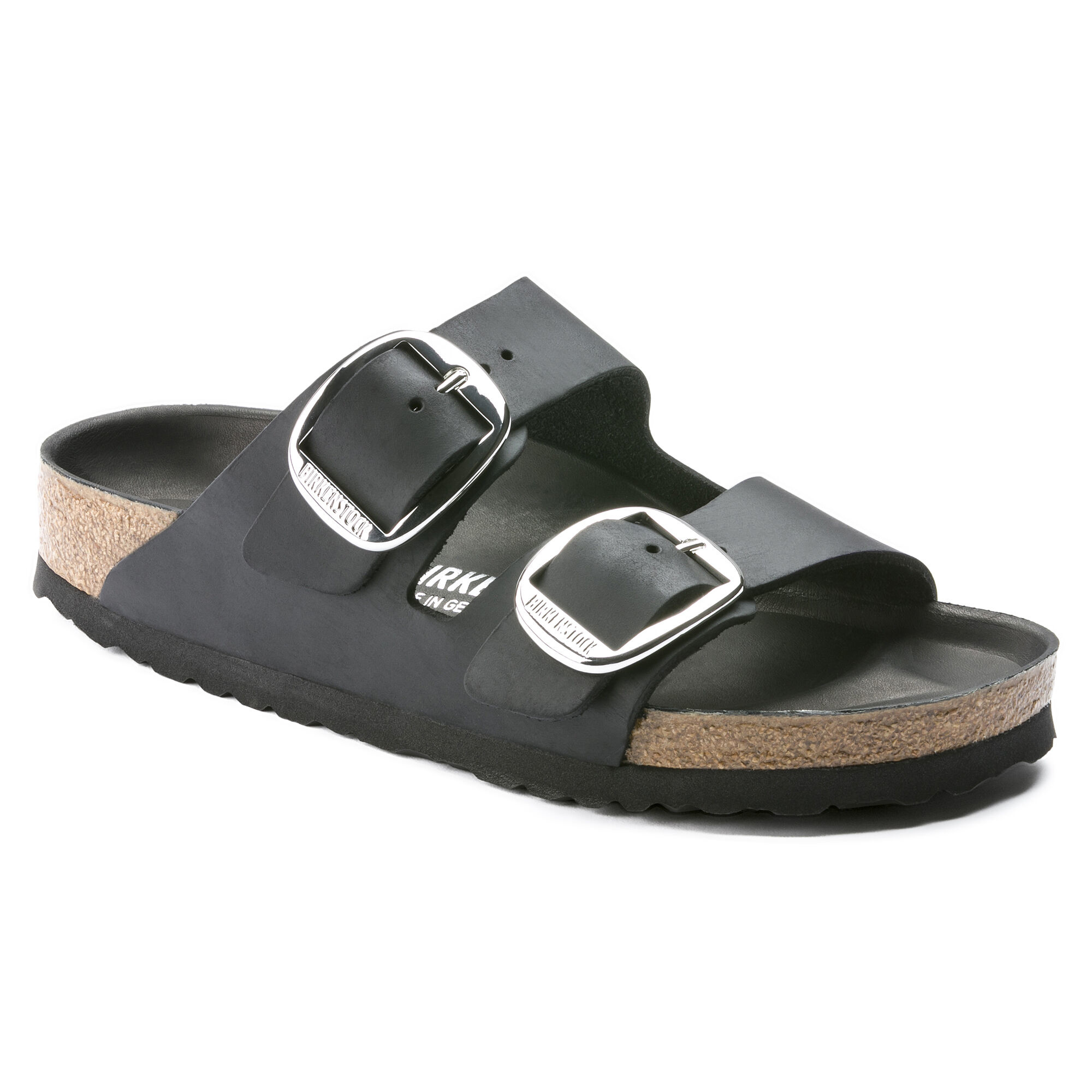 BIRKENSTOCK ARIZONA BIG BUCKLE OILED LEATHER-BLACK